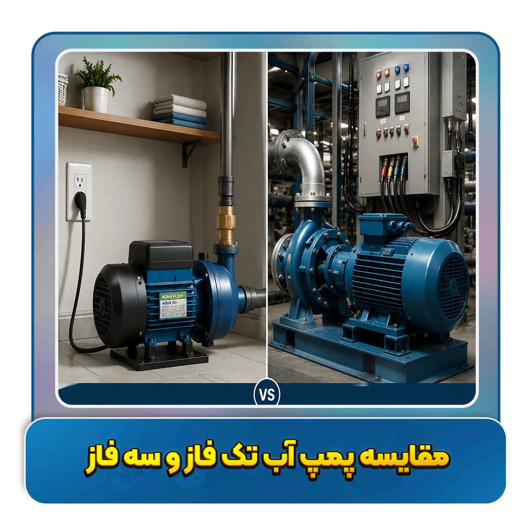 مقایسه پمپ آب تک‌ فاز و سه‌ فاز
